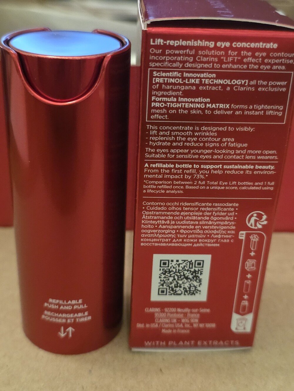 Clarins Total Eye Lift Eye Cream Sz REFILL 0.5 Oz. BNIB - Picture 3 of 5